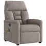 Sillón reclinable de masaje eléctrico tela gris taupe