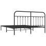 Estructura de cama con cabecero metal negro 183x213 cm de vidaXL, Camas y somieres - Ref: Foro24-352583, Precio: 125,72 €, De...