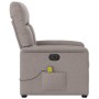 Sillón reclinable de masaje eléctrico tela gris taupe