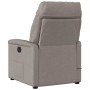 Sillón reclinable de masaje eléctrico tela gris taupe
