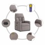 Sillón reclinable de masaje eléctrico tela gris taupe