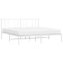 Bettgestell aus Metall mit weißem Kopfteil 193x203 cm von vidaXL, Betten und Lattenroste - Ref: Foro24-352535, Preis: 106,27 ...