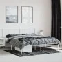 Bettgestell aus Metall mit weißem Kopfteil 193x203 cm von vidaXL, Betten und Lattenroste - Ref: Foro24-352535, Preis: 106,27 ...