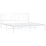Bettgestell aus Metall mit weißem Kopfteil 193x203 cm von vidaXL, Betten und Lattenroste - Ref: Foro24-352535, Preis: 106,27 ...