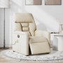 Sillón reclinable de masaje eléctrico tela color crema