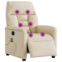 Sillón reclinable de masaje eléctrico tela color crema