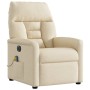 Sillón reclinable de masaje eléctrico tela color crema
