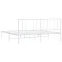 Bettgestell aus Metall mit weißem Kopfteil 193x203 cm von vidaXL, Betten und Lattenroste - Ref: Foro24-352535, Preis: 106,27 ...