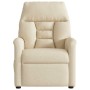 Sillón reclinable de masaje eléctrico tela color crema