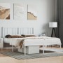 Metallbettgestell mit weißem Kopfteil 135x190 cm von vidaXL, Betten und Lattenroste - Ref: Foro24-352528, Preis: 95,29 €, Rab...