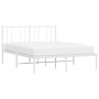 Metallbettgestell mit weißem Kopfteil 135x190 cm von vidaXL, Betten und Lattenroste - Ref: Foro24-352528, Preis: 95,29 €, Rab...