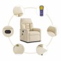 Sillón reclinable de masaje eléctrico tela color crema