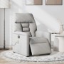 Sillón reclinable de masaje eléctrico tela gris nube