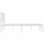 Metallbettgestell mit weißem Kopfteil 135x190 cm von vidaXL, Betten und Lattenroste - Ref: Foro24-352528, Preis: 95,29 €, Rab...