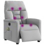 Sillón reclinable de masaje eléctrico tela gris nube