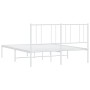 Metallbettgestell mit weißem Kopfteil 135x190 cm von vidaXL, Betten und Lattenroste - Ref: Foro24-352528, Preis: 95,29 €, Rab...