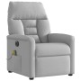 Sillón reclinable de masaje eléctrico tela gris nube