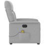 Sillón reclinable de masaje eléctrico tela gris nube