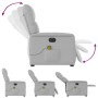 Sillón reclinable de masaje eléctrico tela gris nube
