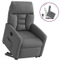 Sillón reclinable elevable de tela gris oscuro
