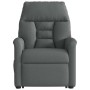 Sillón reclinable elevable de tela gris oscuro
