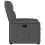 Sillón reclinable elevable de tela gris oscuro