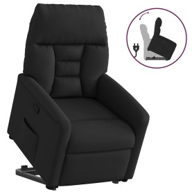 Sillón reclinable elevable tela negro