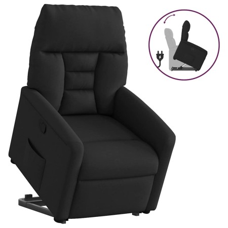 Sillón reclinable elevable tela negro