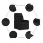 Sillón reclinable elevable tela negro