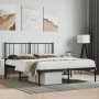 Estructura de cama con cabecero metal negro 140x190 cm de vidaXL, Camas y somieres - Ref: Foro24-352480, Precio: 87,19 €, Des...