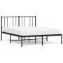 Bed frame with black metal headboard 140x190 cm by vidaXL, Beds and slatted bases - Ref: Foro24-352480, Price: 87,07 €, Disco...