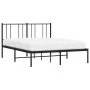Bed frame with black metal headboard 140x190 cm by vidaXL, Beds and slatted bases - Ref: Foro24-352480, Price: 87,07 €, Disco...