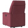 Sillón reclinable elevable tela rojo tinto