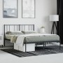 Bed frame with black metal headboard 140x190 cm by vidaXL, Beds and slatted bases - Ref: Foro24-352480, Price: 89,12 €, Disco...