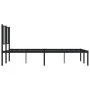 Bed frame with black metal headboard 140x190 cm by vidaXL, Beds and slatted bases - Ref: Foro24-352480, Price: 87,07 €, Disco...
