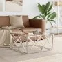 Stainless steel and glass coffee table 80x80x40 cm by vidaXL, Coffee table - Ref: Foro24-349969, Price: 146,20 €, Discount: %