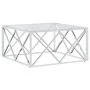 Stainless steel and glass coffee table 80x80x40 cm by vidaXL, Coffee table - Ref: Foro24-349969, Price: 146,20 €, Discount: %