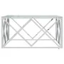 Stainless steel and glass coffee table 80x80x40 cm by vidaXL, Coffee table - Ref: Foro24-349969, Price: 146,20 €, Discount: %