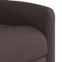Sillón reclinable elevable tela marrón oscuro