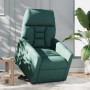 Sillón reclinable elevable tela verde oscuro