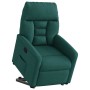 Sillón reclinable elevable tela verde oscuro