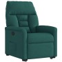 Sillón reclinable elevable tela verde oscuro