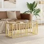 Stainless steel and glass coffee table 110x45x45 cm by vidaXL, Coffee table - Ref: Foro24-350050, Price: 166,38 €, Discount: %