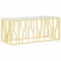 Mesa de centro acero inoxidable y vidrio 110x45x45 cm de vidaXL, Mesas de centro - Ref: Foro24-350050, Precio: 168,60 €, Desc...