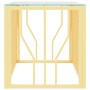 Mesa de centro acero inoxidable y vidrio 110x45x45 cm de vidaXL, Mesas de centro - Ref: Foro24-350050, Precio: 168,60 €, Desc...