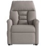 Sillón reclinable elevable tela gris taupe