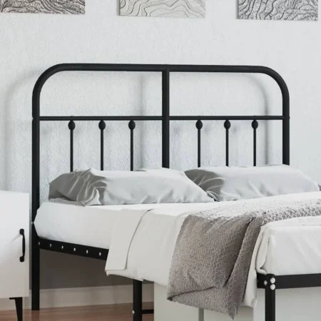Cabecero de metal negro 120 cm de vidaXL, Cabeceros y pies de cama - Ref: Foro24-352609, Precio: 45,11 €, Descuento: %