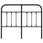 Cabecero de metal negro 120 cm de vidaXL, Cabeceros y pies de cama - Ref: Foro24-352609, Precio: 45,11 €, Descuento: %