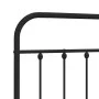 Cabecero de metal negro 120 cm de vidaXL, Cabeceros y pies de cama - Ref: Foro24-352609, Precio: 45,11 €, Descuento: %