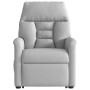 Sillón reclinable elevable de tela gris nube